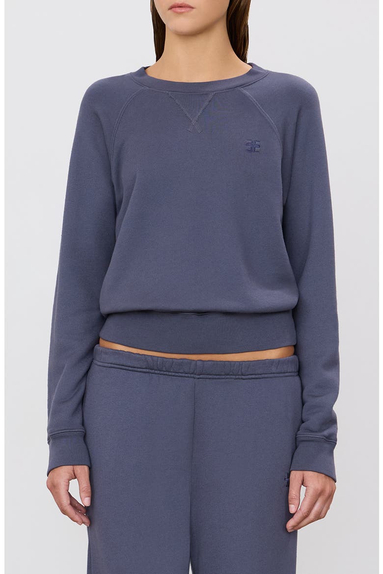 Shrunken V-Stitch Sweatshirt, Main, color, WASHED NAVY