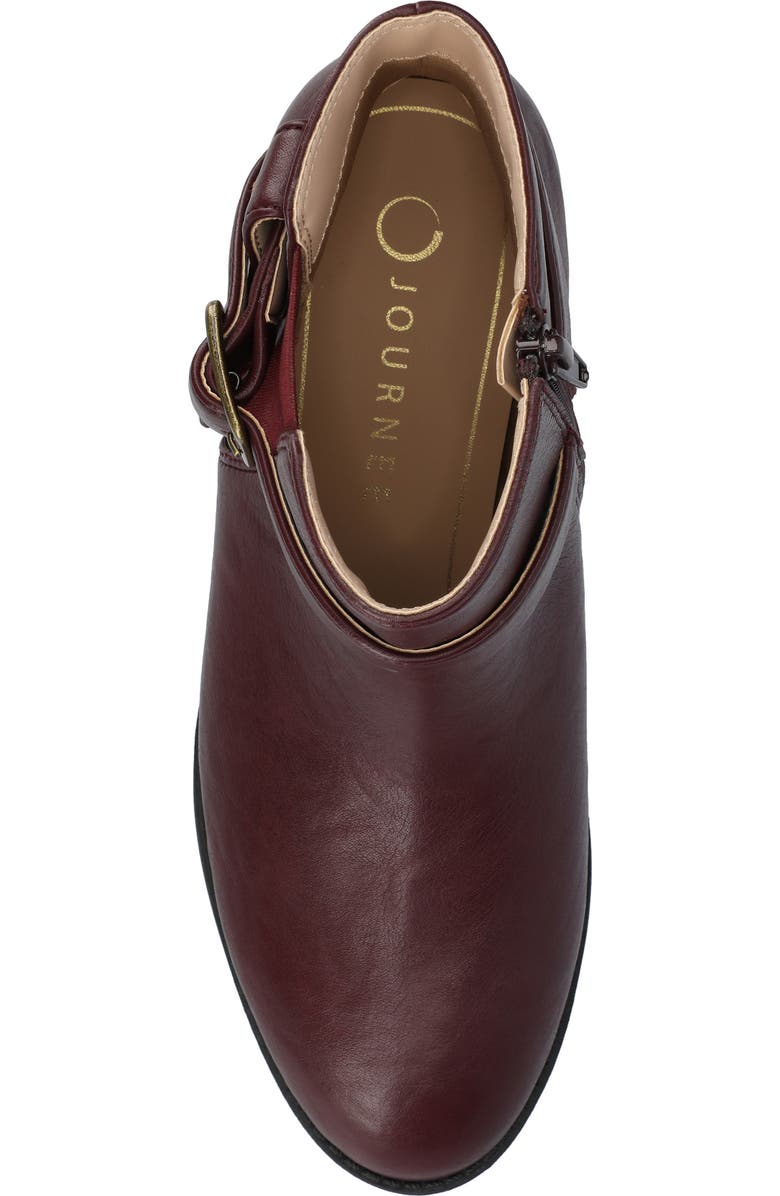 Journee Collection Devina Buckle Boot - Wide Width Available, Alternate, color, Oxblood