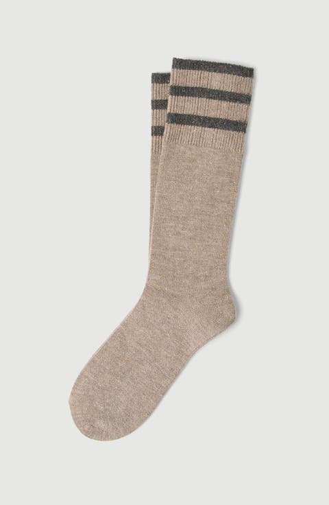 Sparkling cashmere knit socks