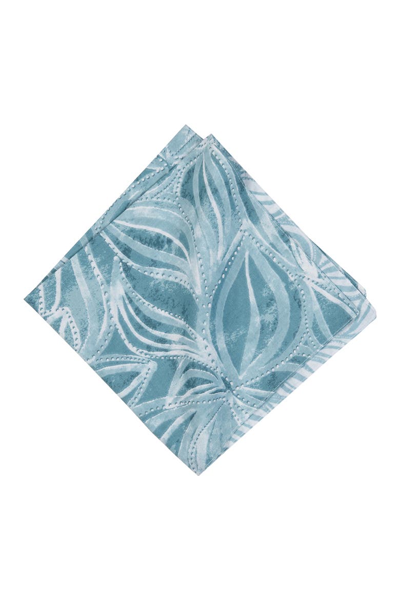 Azzurra Marine Coastal 100% Cotton Set of 6 Cloth Napkins, Alternate, color, Blue