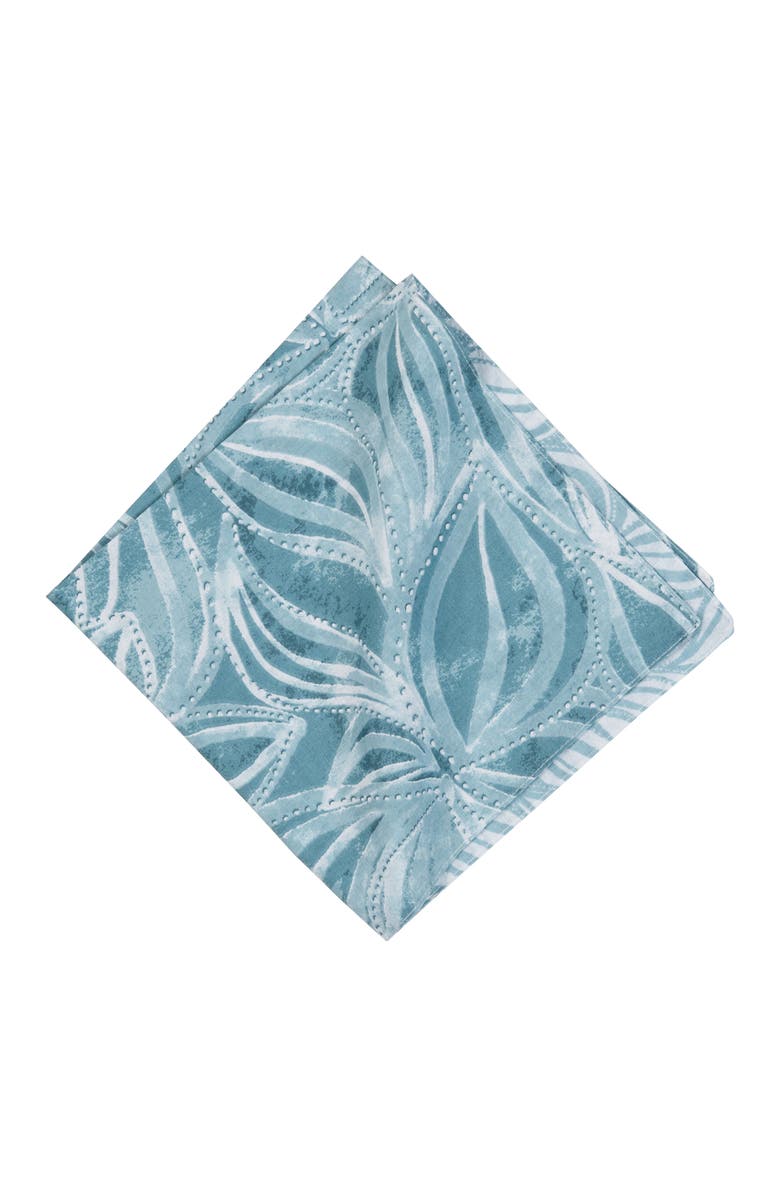 C&F Home Azzurra Marine Coastal 100% Cotton Set of 6 Cloth Napkins, Alternate, color, Blue