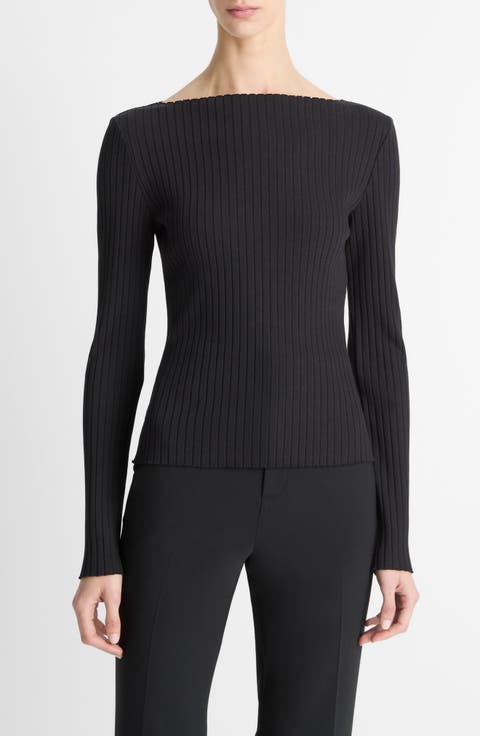 売れ筋商品|||ノクチューン カットソー トップス レディース Women's Boat Neck Blouse Black Women's Boat Neck Blouses | Nordstrom