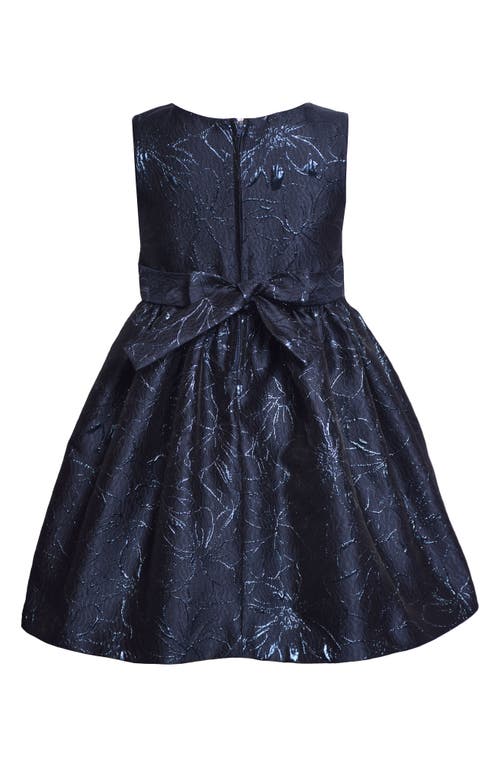Iris & Ivy Kids' Bow Jacquard Party Dress In Black