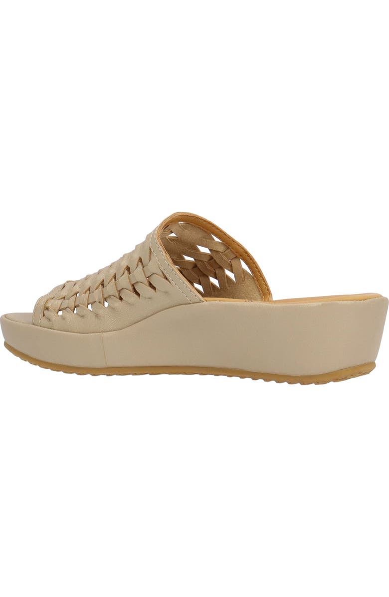 L'Amour des Pieds Cyra Platform Wedge Slide Sandal, Alternate, color, Platino