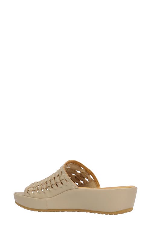 L'amour Des Pieds Cyra Platform Wedge Slide Sandal In Platino