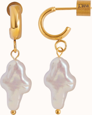 Joiana Jewelry Mini Pearl Cross Earrings