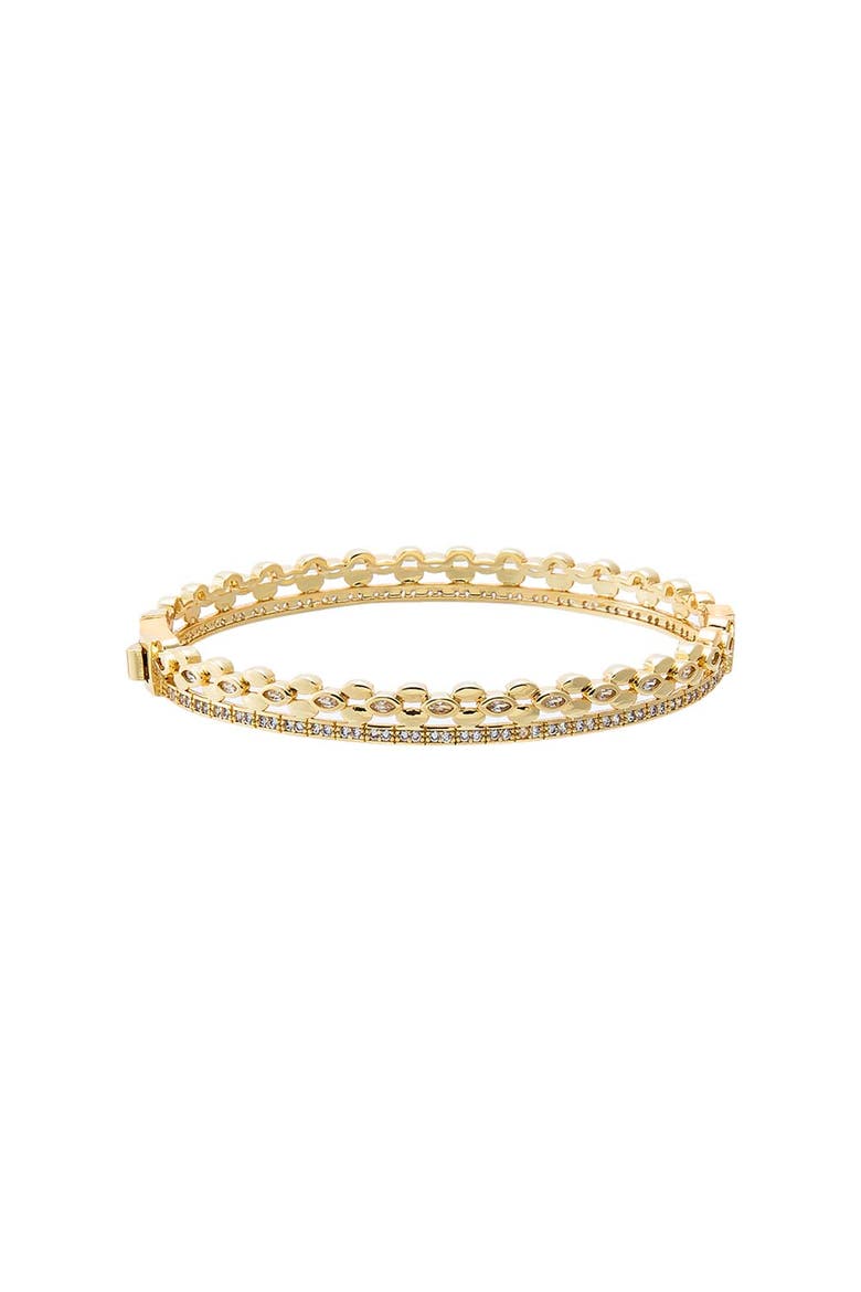 Pave X Chain Bangle Bracelet, Main, color, Gold