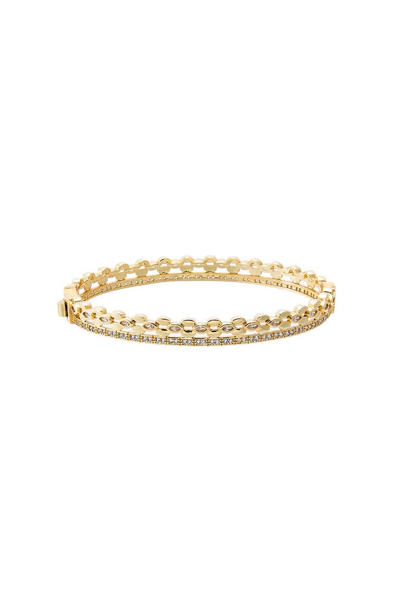 BY ADINA EDEN Pave X Chain Bangle Bracelet, Main, color, Gold