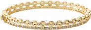 BY ADINA EDEN Pave X Chain Bangle Bracelet