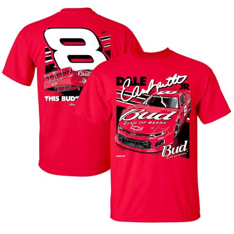 Men
s JR Motorsports Official Team Apparel Red Dale Earnhardt Jr. Budweiser Car T-Shirt