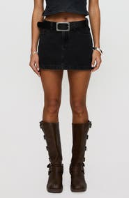 Princess Polly Dickei Denim Miniskirt