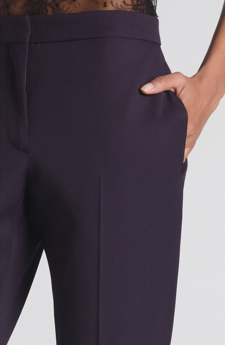 McQueen Wool Cigarette Trousers, Alternate, color, Violet
