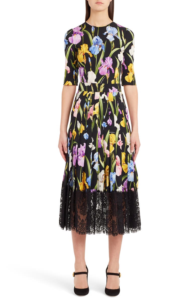 Dolce&Gabbana Iris Print Top, Alternate, color,