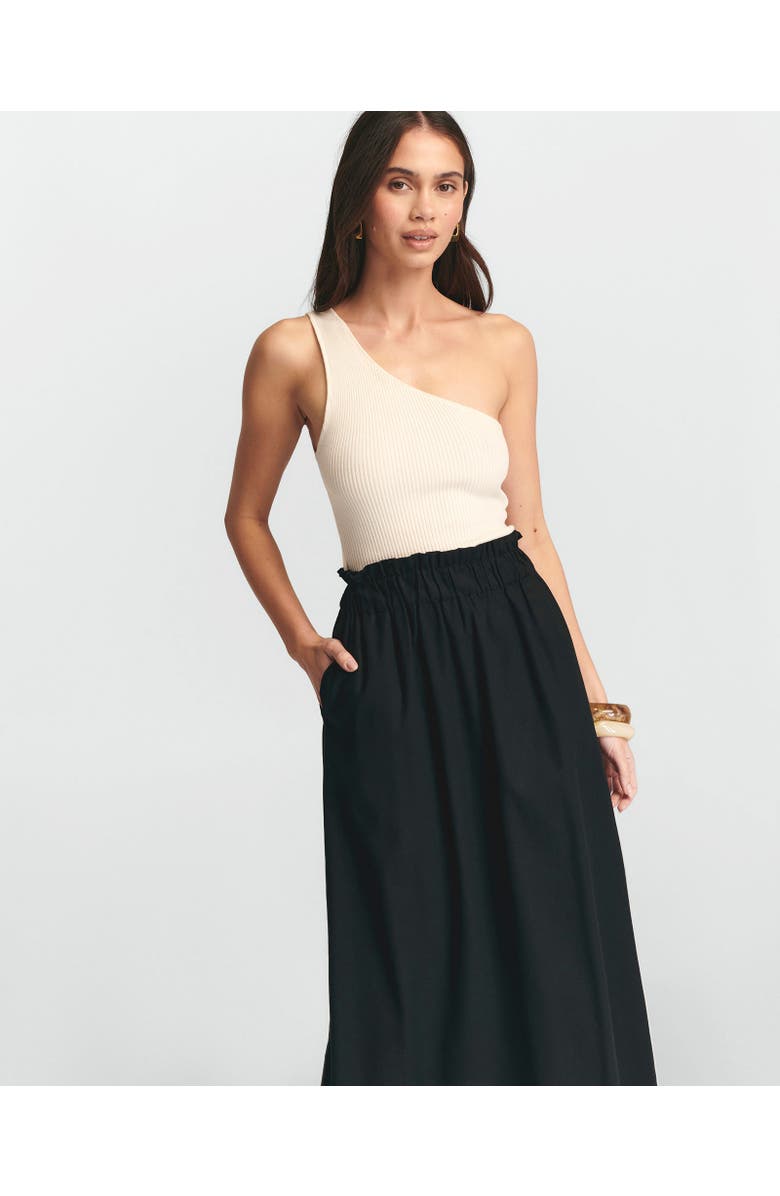 ST MRLO Meli Linen Skirt, Alternate, color, Washed Black