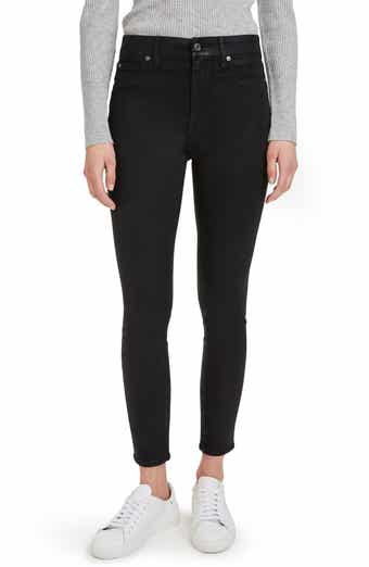 7 For All Mankind Coated High Waist Ankle Skinny Jeans