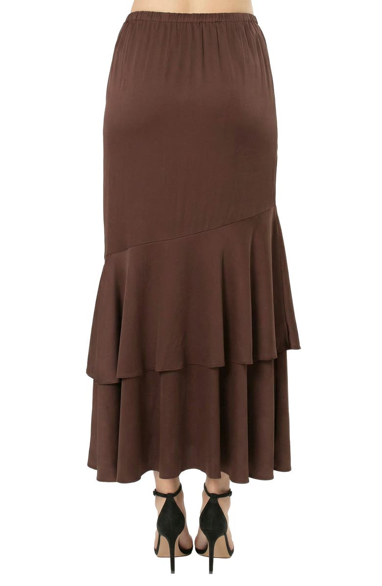 AREA STARS Solid Tulip Hem Skirt, Alternate, color, Brown