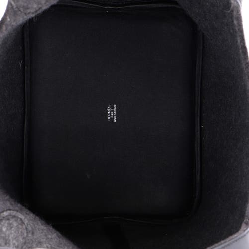 Pre-owned Hermes  Hermes Picotin Lock Bag Felt With Leather Mm In Gray