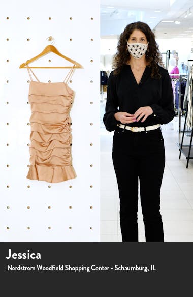 Row A Satin Ruffle Minidress (Women) | Nordstrom
