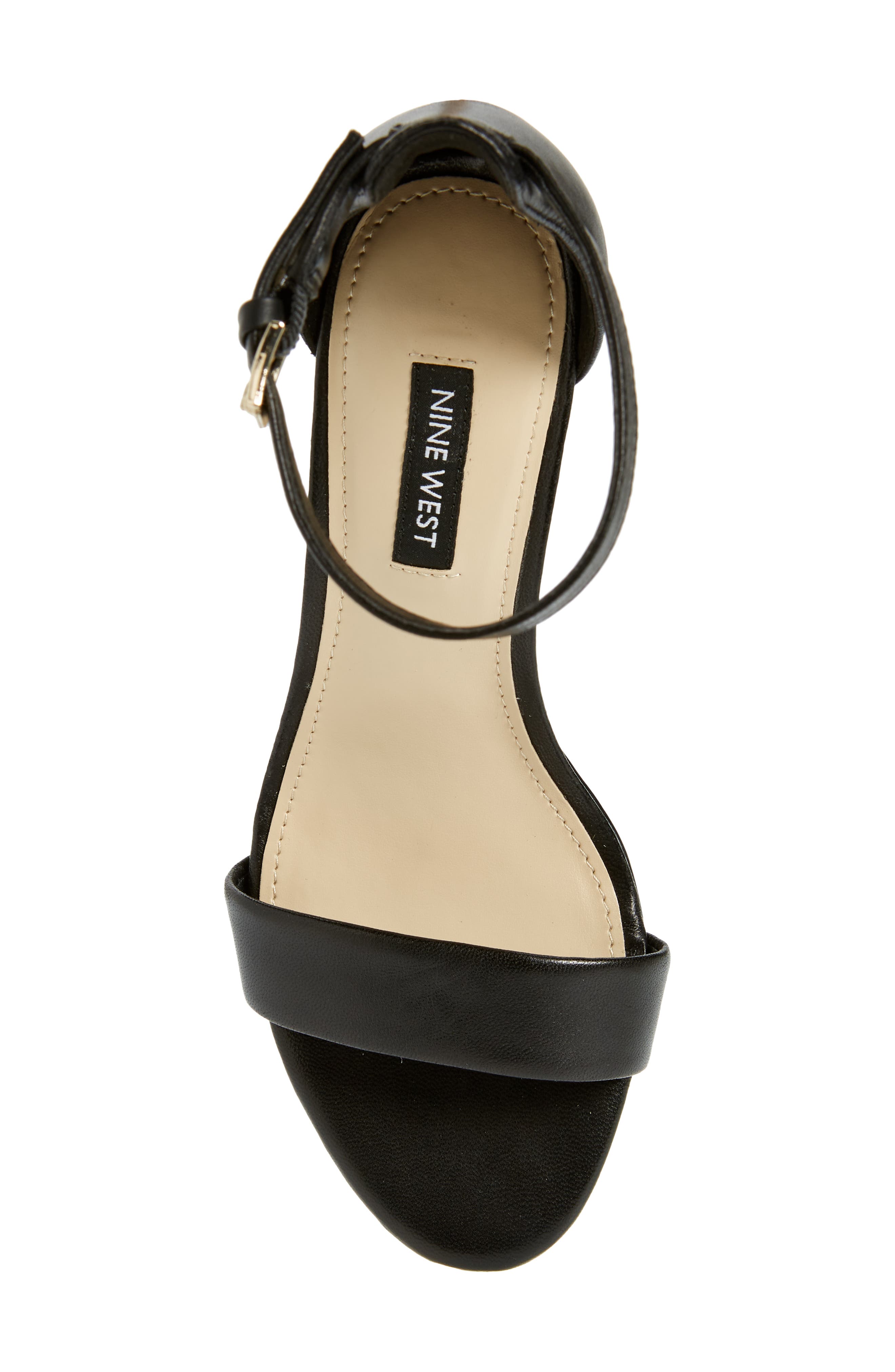 Nine West Pruce Ankle Strap Sandal, Alternate, color, Black Leather