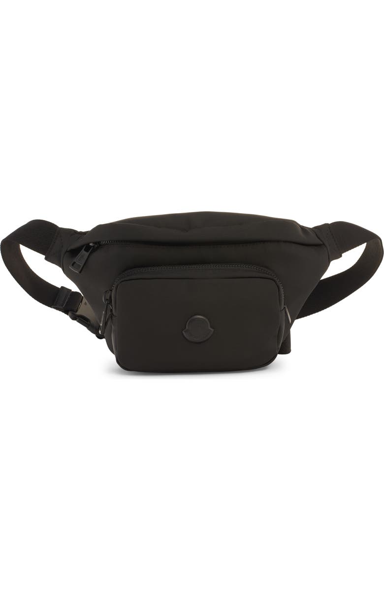 Moncler Durance Water Repellent Belt Bag, Main, color, Black