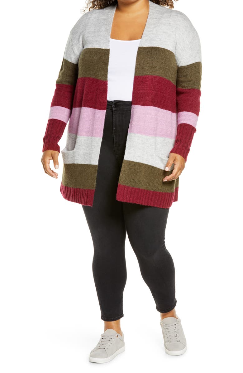 Caslon<sup>®</sup> Open Front Cardigan, Main, color,