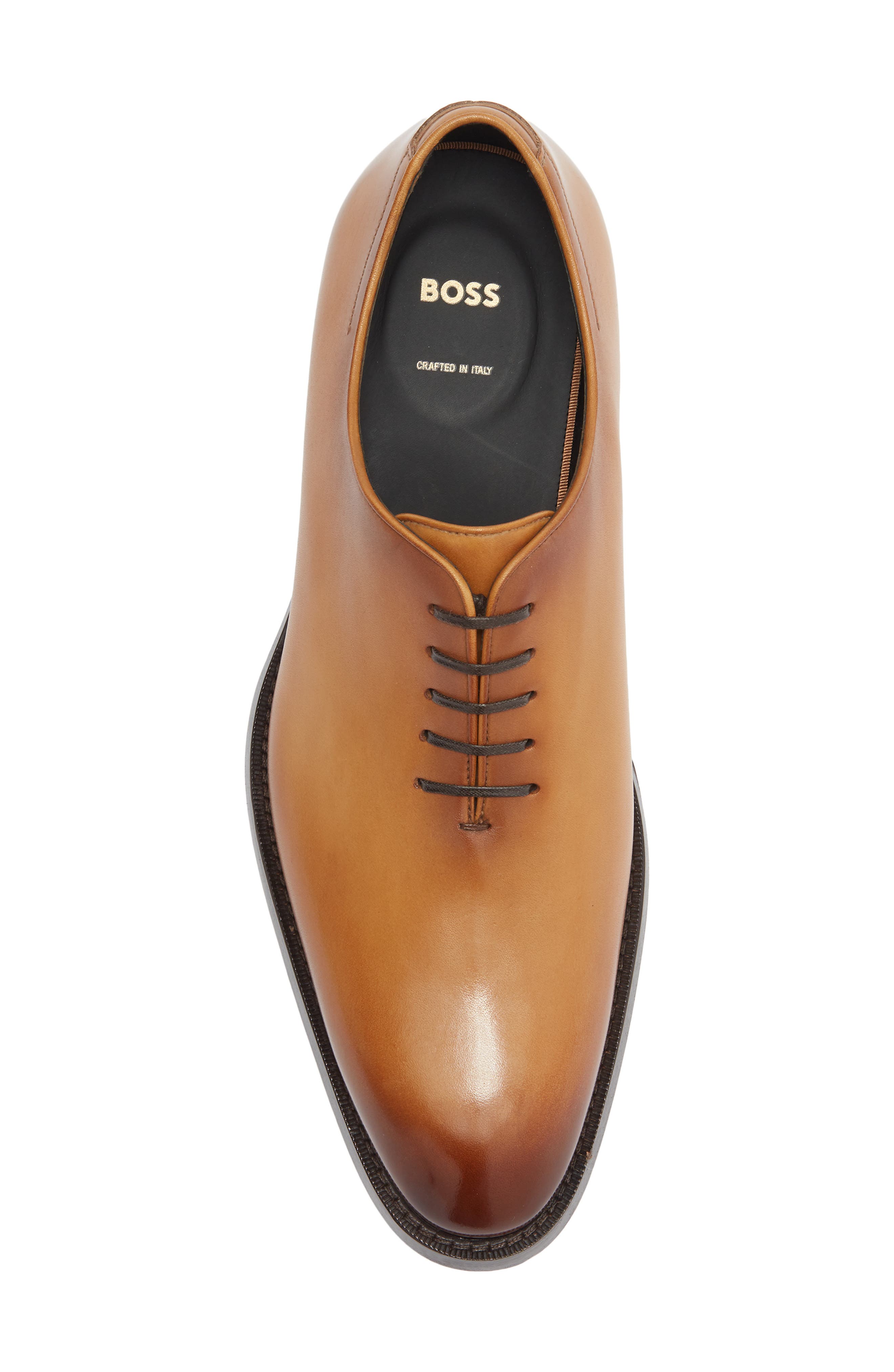 BOSS Rill Leather Oxford, Alternate, color, Med Brown