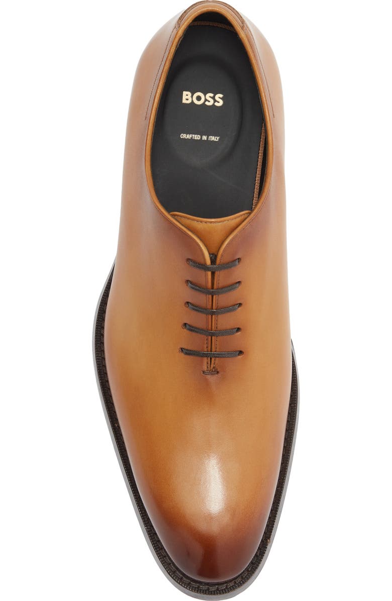 BOSS Rill Leather Oxford, Alternate, color, Med Brown