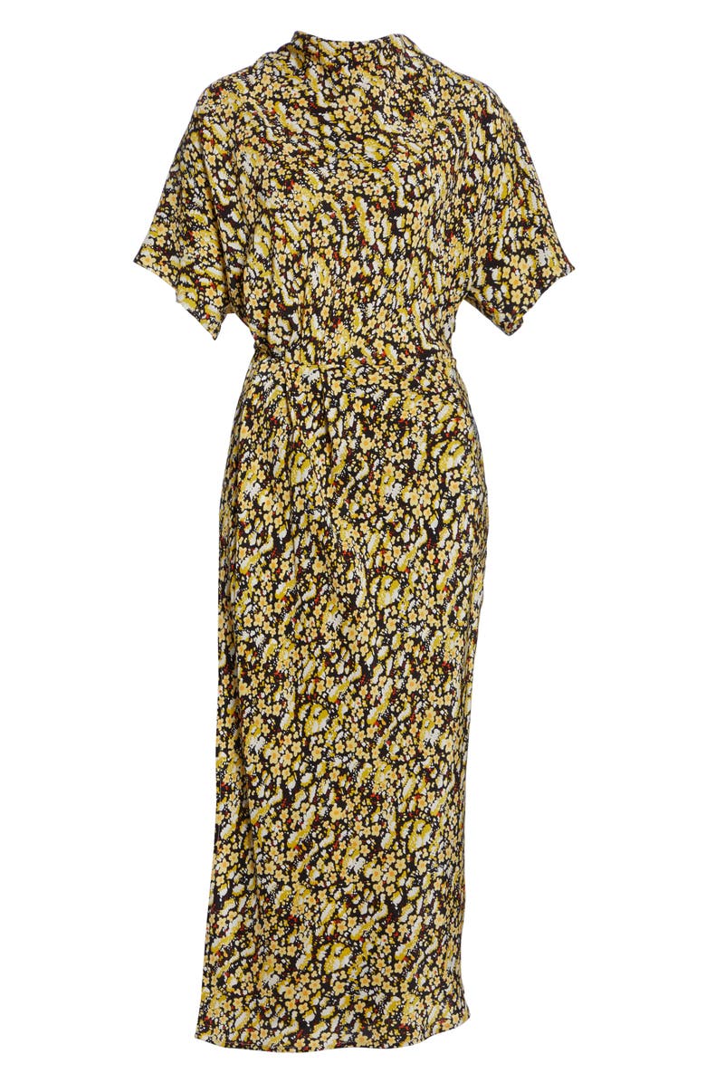 Stine Goya Rhode Meadow Silk Midi Dress, Alternate, color,