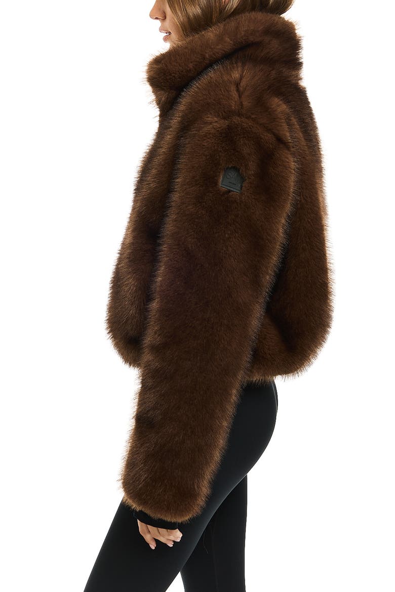 Bowie Short Faux Fur Bomber Jacket, Alternate, color, MINK