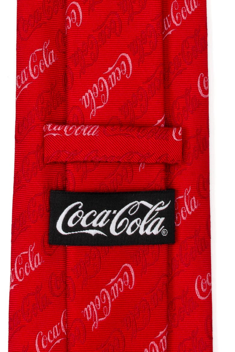 Coca-Cola® Logo Red Silk Blend Tie, Alternate, color, RED