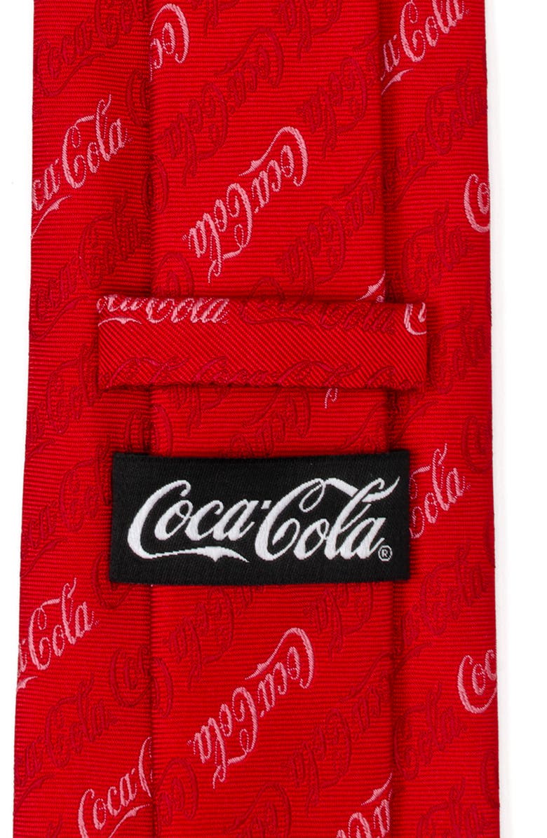 Cufflinks, Inc. Coca-Cola<sup>®</sup> Logo Red Silk Blend Tie, Alternate, color, Red