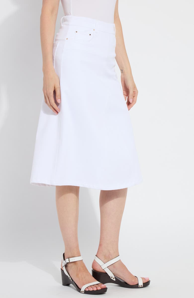 Lysse Ballamy A-Line Denim Skirt, Alternate, color, White