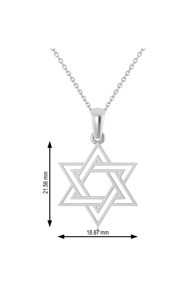 Jewish Star of David Pendant Necklace 14k, Alternate, color, White Gold