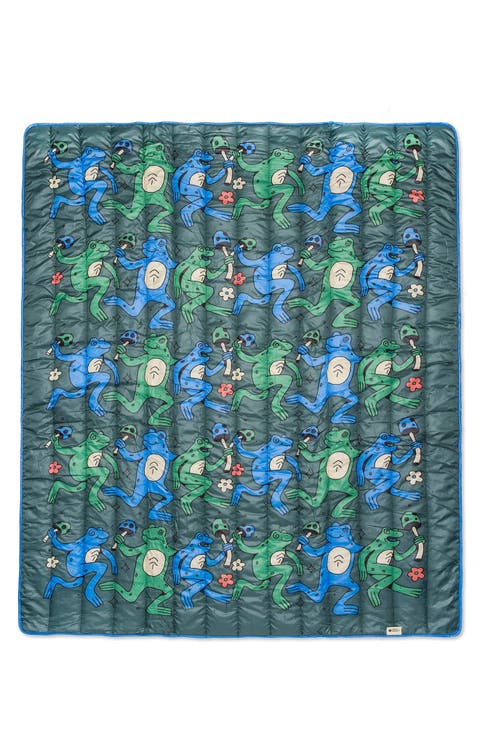 Dancin' Frogs Recycled Camp Blanket