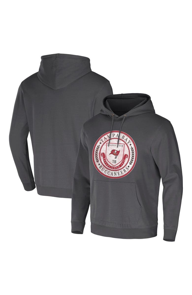 NFL X DARIUS RUCKER Men's NFL x Darius Rucker Collection by Fanatics Charcoal Tampa Bay Buccaneers Washed Pullover Hoodie, Main, color, Charcoal