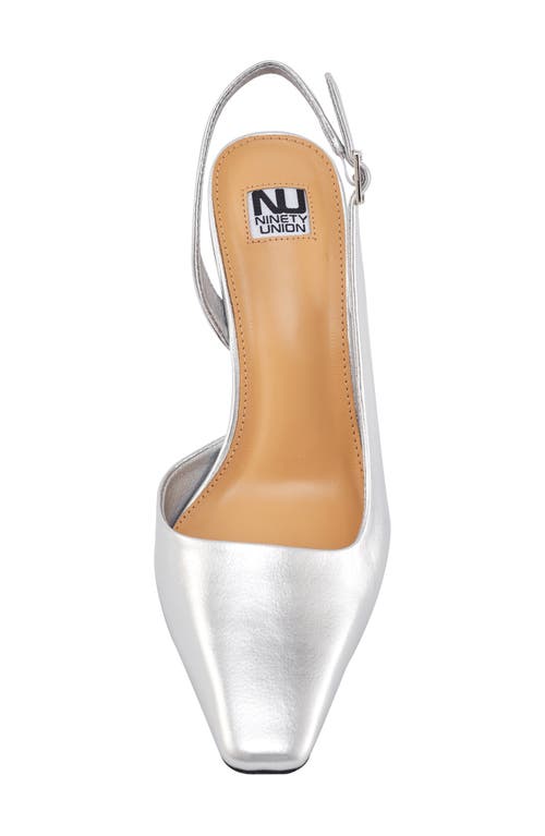Ninety Union Rain Slingback Pump In Silver