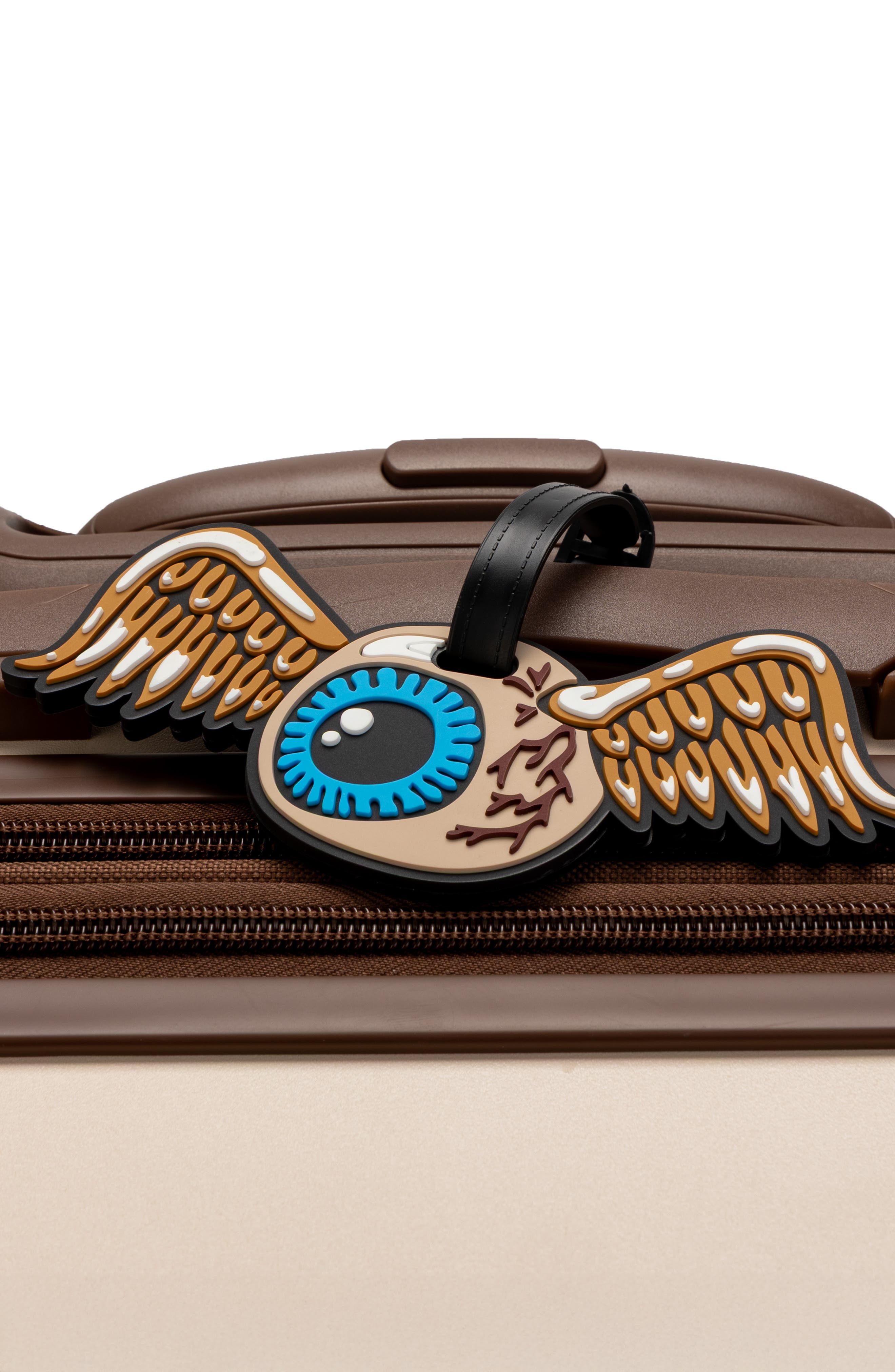 Von Dutch Flying Eyeball 2-Piece Suitcase ID Tag Set with Adjustable Straps, Alternate, color, Flying Eyeball