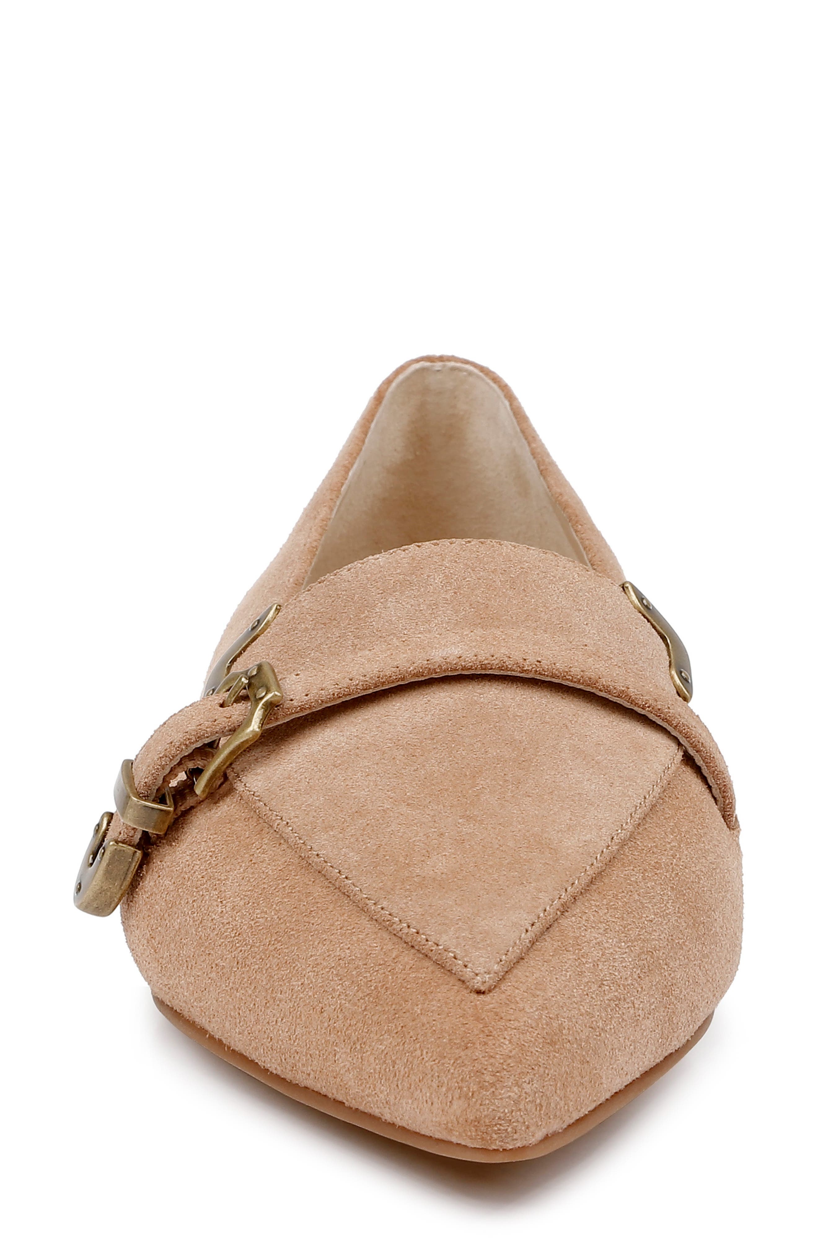 Brielle Pointed Toe Loafer, Alternate, color, SAND SUEDE