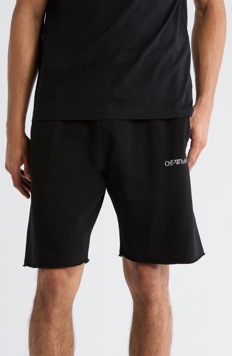 Off-White Caravag Paint Sweatshorts, Main, color, Black And White