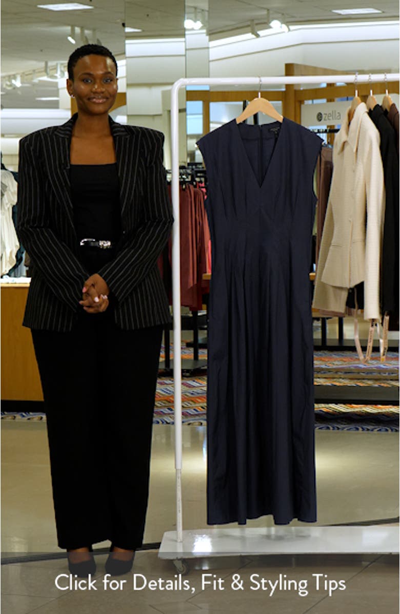 Ines Pleated Poplin Maxi Dress, sales video thumbnail