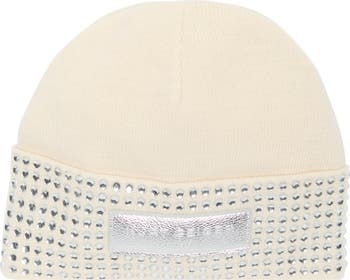 Kurt Geiger London Logo Patch Crystal Cuff Beanie  display picture 3