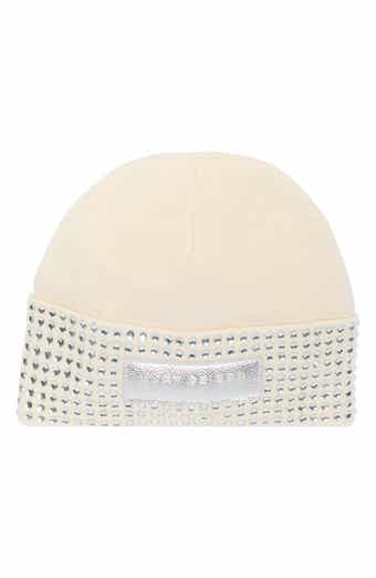 Kurt Geiger London Logo Patch Crystal Cuff Beanie