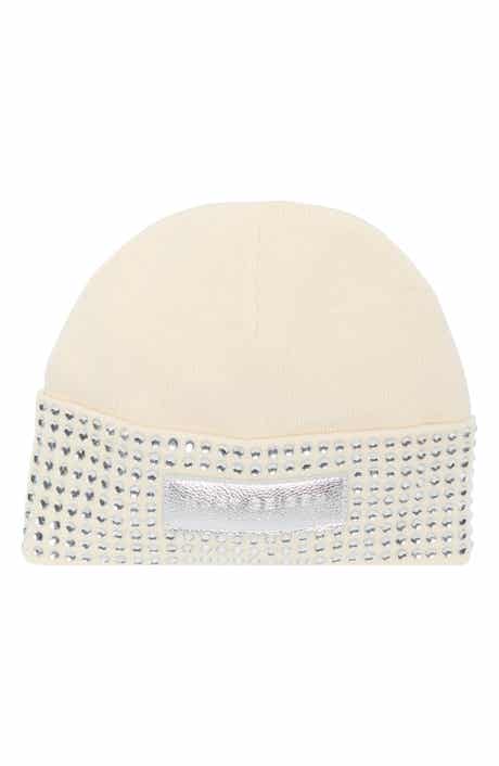 Kurt Geiger London Logo Patch Crystal Cuff Beanie