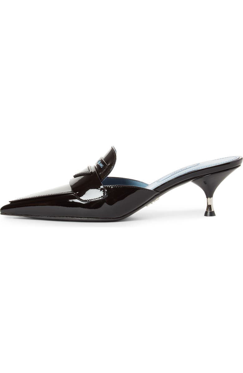 Prada Logo Pointy Toe Mule, Alternate, color,