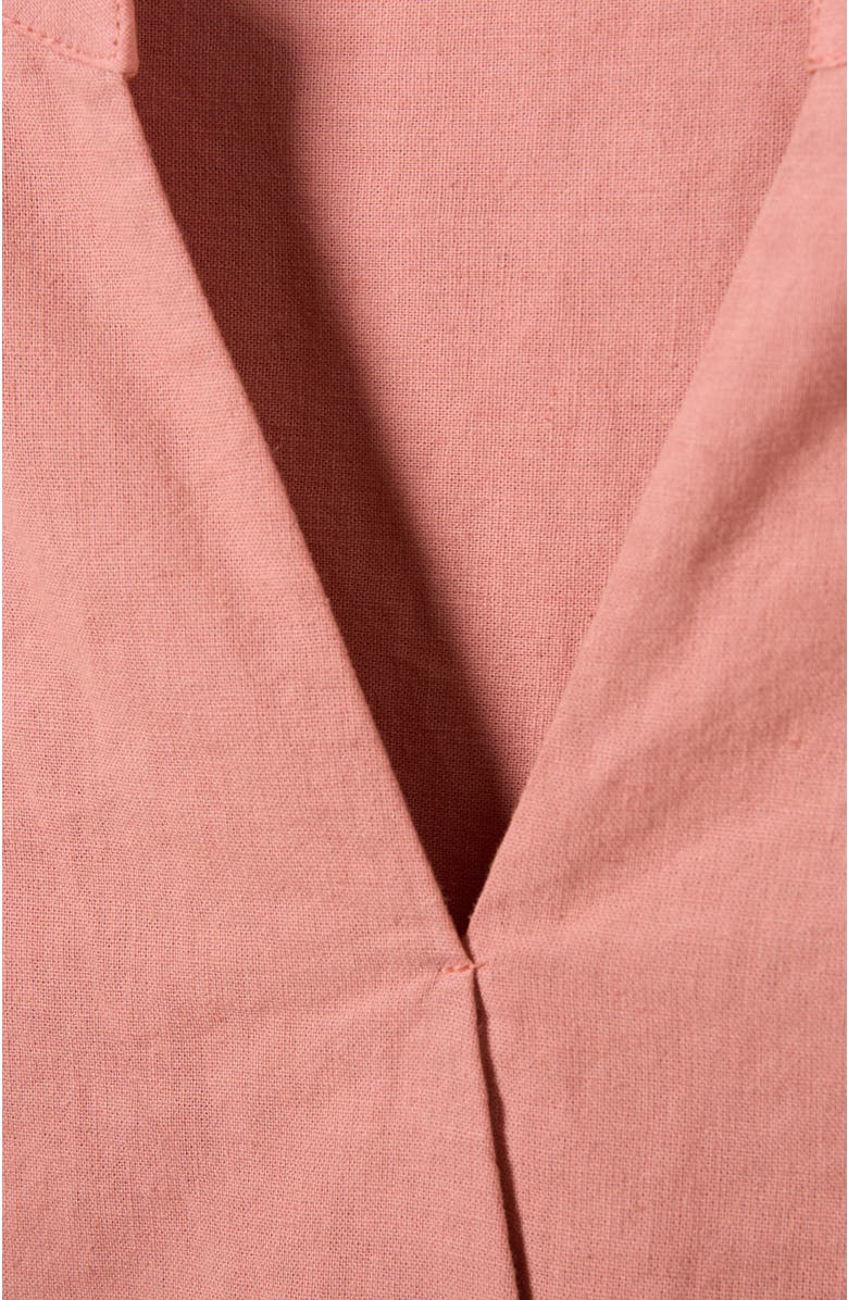 Celtic & Co. Short Sleeve V-Neck Dipped Hem Blouse, Alternate, color, Desert Rose