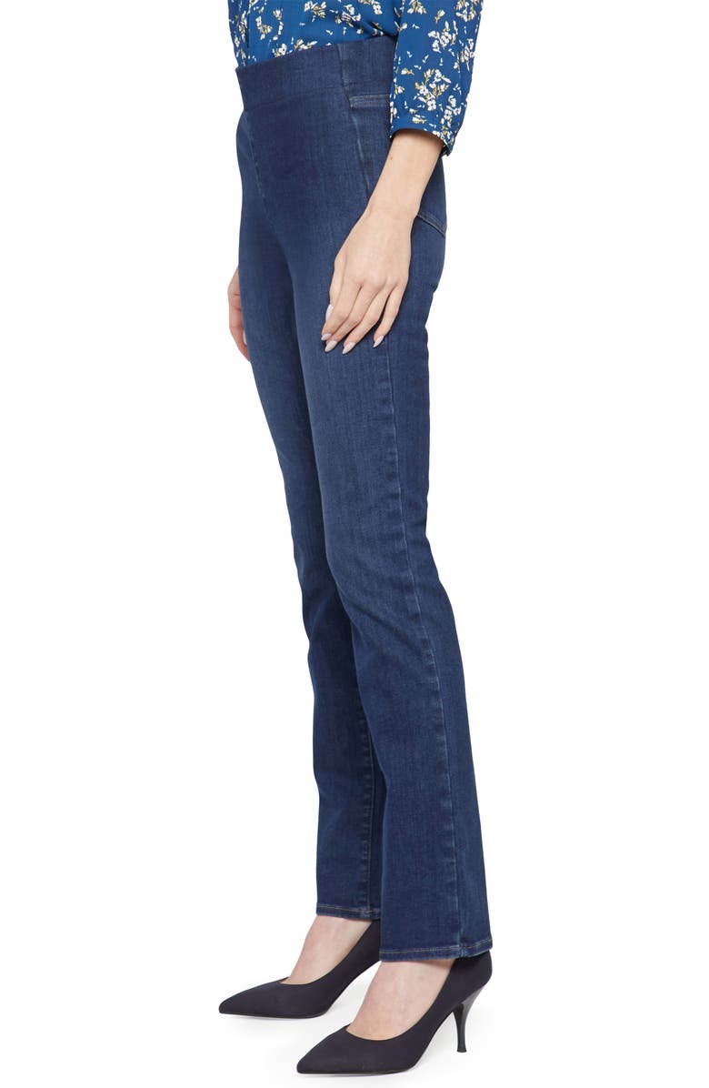 NYDJ Marilyn Pull-On Straight Leg Jeans, Alternate, color, Blue Star