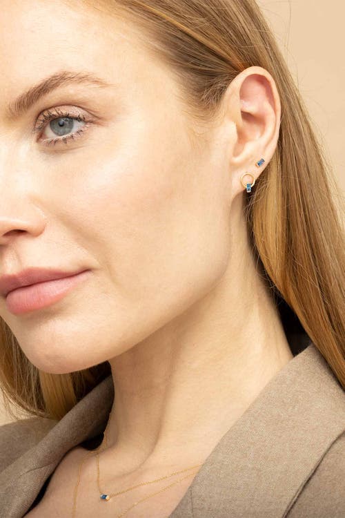 Oradina 14k Gold Bella Studs Earrings In Yellow Gold - Rose Zirconia