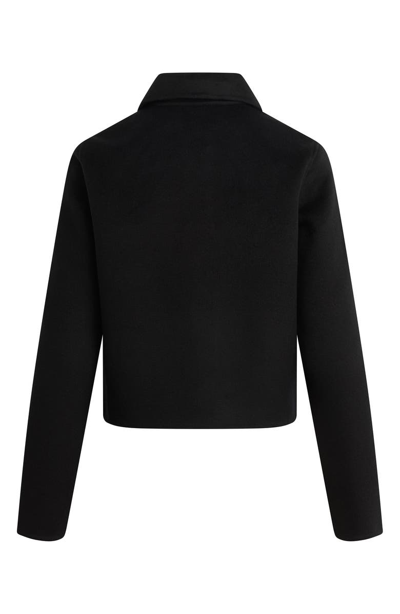 Favorite Daughter The Annabel Crop Wool Blend Jacket, Alternate, color, Black