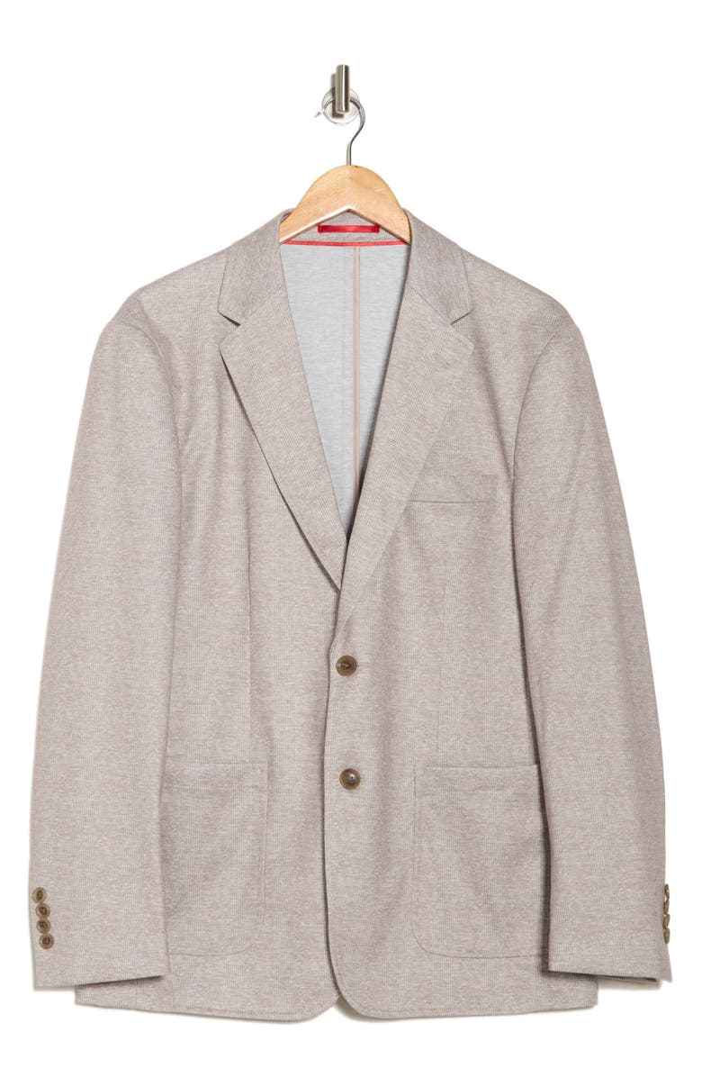 Lucky Brand Slim Fit Glen Plaid Knit Sport Coat, Alternate, color, Tan