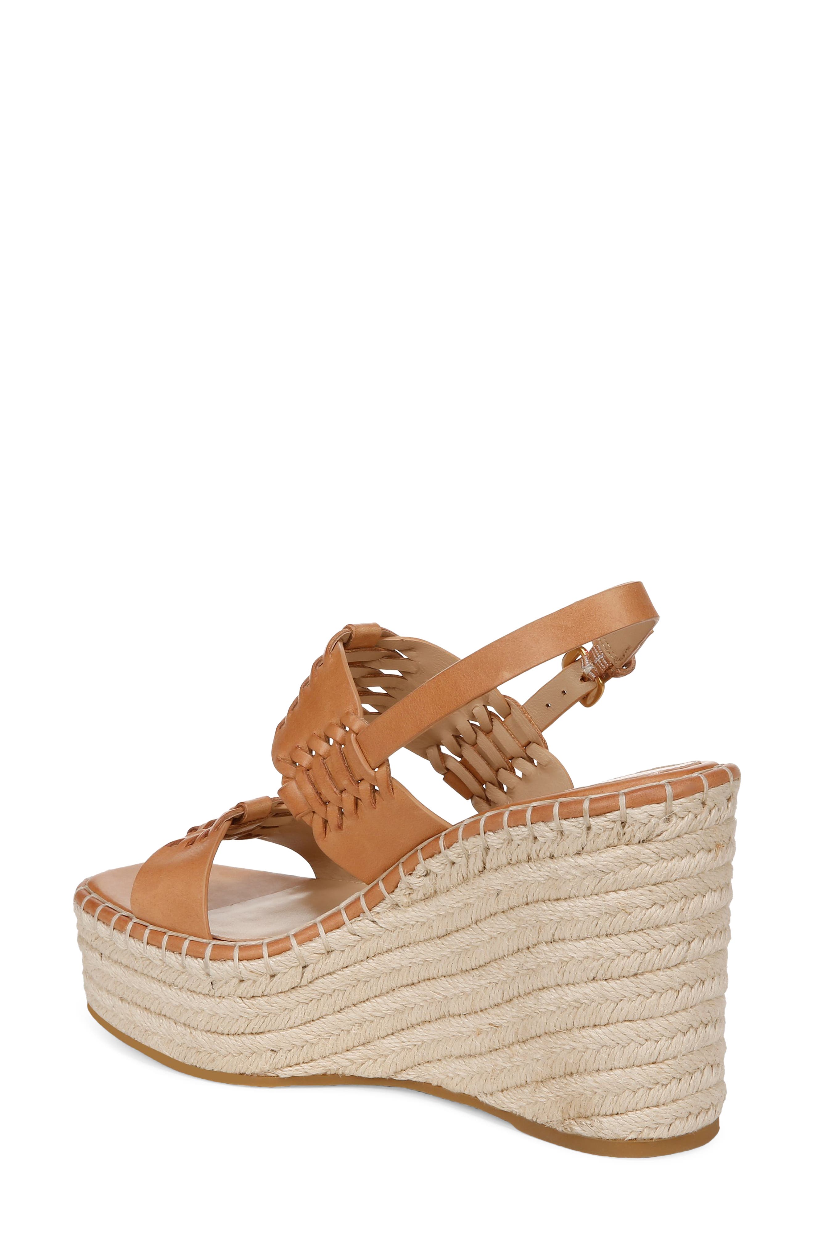 Veronica Beard Riya Slingback Espadrille Platform Wedge Sandal, Alternate, color, Natural